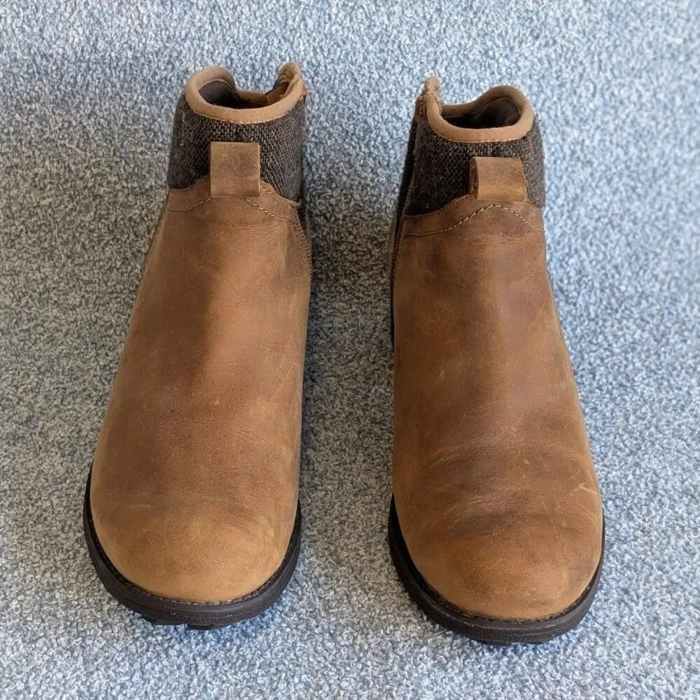 Merrell Women's Size 9.5 Chateau II Brown Suede Wool Mid Pull Side Zip Boots